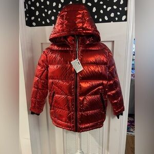 49 Winters Red metallic Duck down puff Jacket Medium